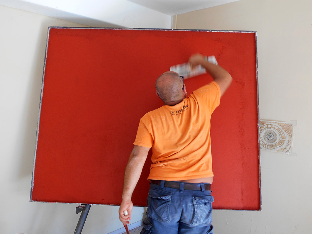 preparazione pannelli graffiti